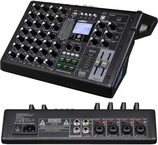 DNA DNA MIX-EFF 6 Analoges 6-Kanal-Mischpult / 24 XLR-Eingänge & Bluetooth