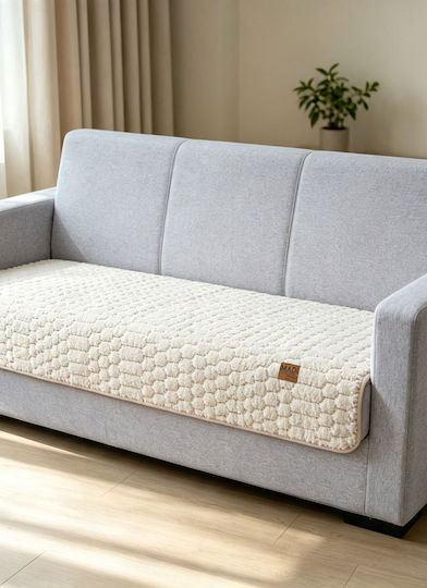 Madi Virello Felliger Zweisitzer-Sofaüberwurf 75x120 cm Beige