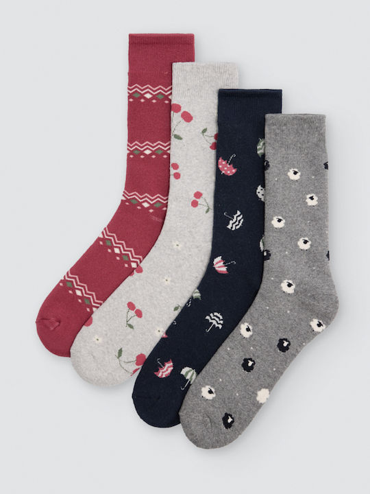 Ysabel Mora Damen Thermosocken Mehrfarbig