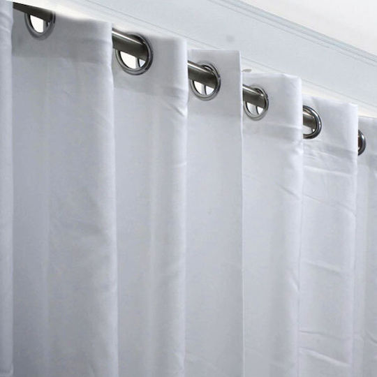 SpitiBazaar Κουρτίνα με Τρουκς Λευκή 270x280εκ.