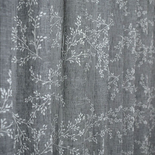 SpitiBazaar Dark Grey Pencil Pleat Curtain 270x280cm