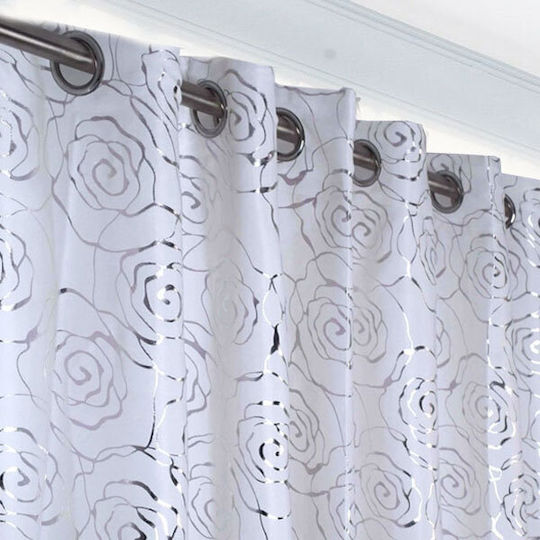SpitiBazaar Κουρτίνα με Τρουκς Λευκή 270x280εκ.