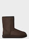 Classic Short II Damenstiefel aus Wildleder mit Pelz, Braun