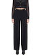 Damen Stoffhose mit Hohem Bund im Balloon-Schnitt Black