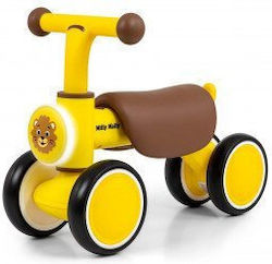 Milly Mally York Rutschauto Ride-On für Kinder ab 12 Monaten mit Geräuschen Gelb