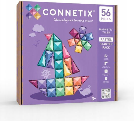 Connetix Μαγνητικό Παιχνίδι Κατασκευών Pastel για Παιδιά 3+ Ετών