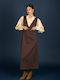 Midikleid Braun