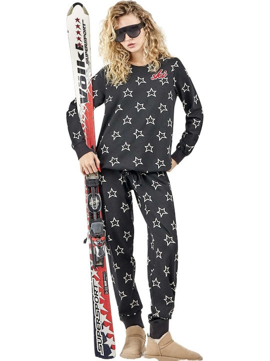 Gisela Winter Women's Pyjama Set Black