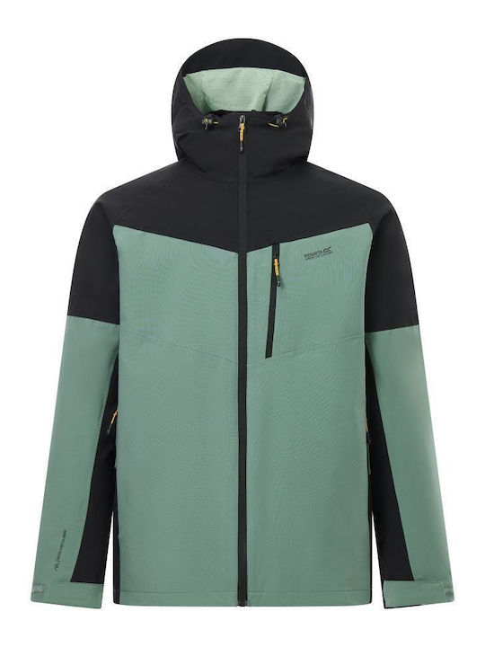 3-in-1 Winter Waterproof and Windproof Jacket Dark Forest Green Black