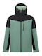 3-in-1 Winter Waterproof and Windproof Jacket Dark Forest Green Black