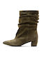 Wildleder Damen Stiefeletten Khaki
