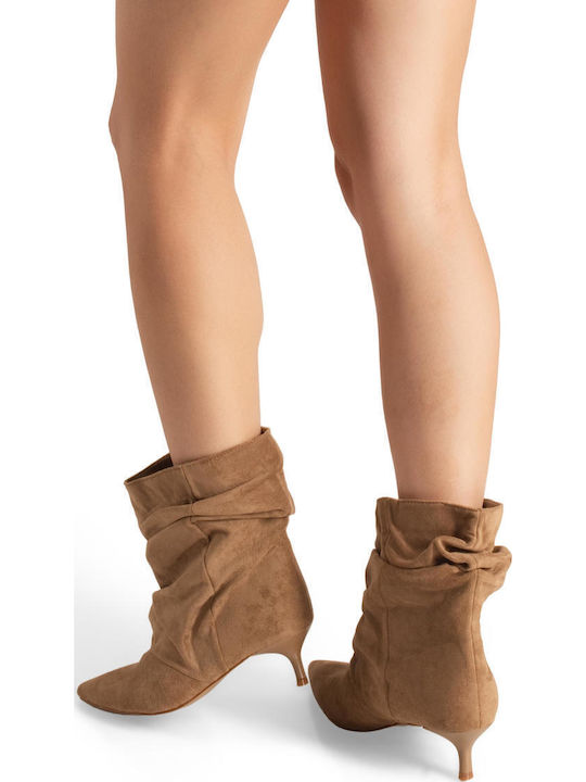 The Shoemart Braune Damen-Stiefeletten aus Wild...