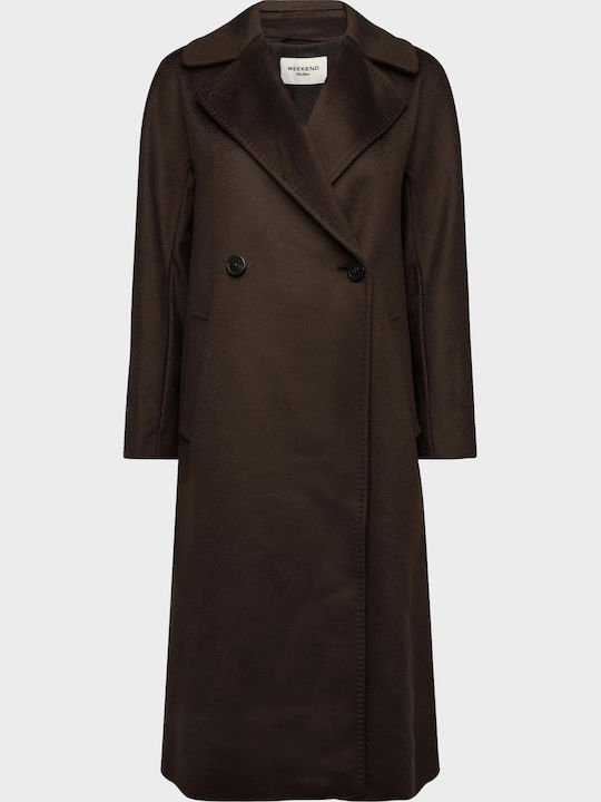 Wool Women's Coat Brown