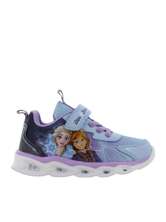 Sneakers pentru Copii Anatomice cu Scai și Luminițe Lila