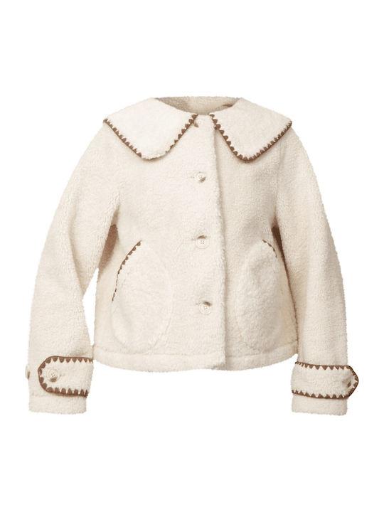 Damen-Winterjacke Ecru