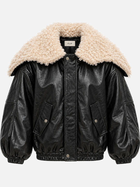 Eleh Damen-Bomberjacke Schwarz
