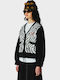 Women's Knitted Cardigan with Zipper Black