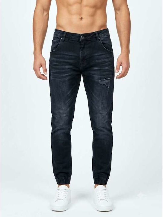 Damaged Jeans Ανδρικό Παντελόνι Τζιν Ελαστικό Blue