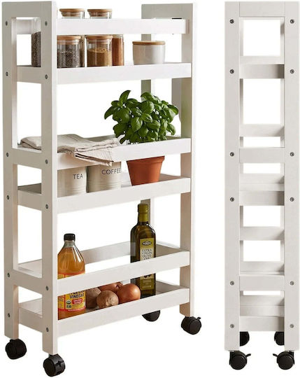 Costway Wandregal für das Badezimmer 38 × 15 × 76 cm Weiß