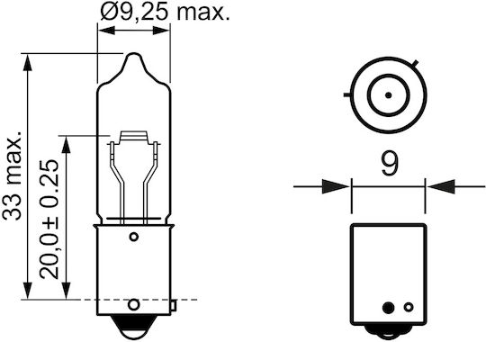 Bosch Autolampen Pure H21W-BAY9s Halogen 12 V 21 W 10 Stück