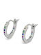 Hoop Earrings Silver 925 Zircon Stones