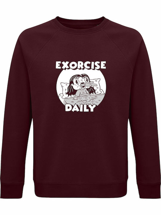 Sweatshirt Organic Unisex " Exorcise Daily Funn...
