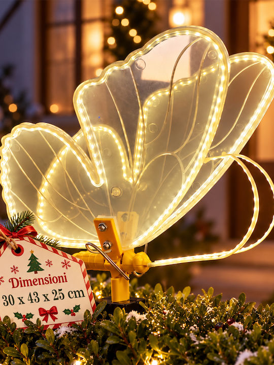 Bakaji Illuminated White Butterfly Christmas Fi...