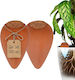 Set 2 Relaxdays Plant Watering Spikes Clay 350 Ml Slow-release Irrigation System Brown