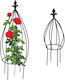 Relaxdays Climbing Plant Supports Set 2 Onion-shaped Black