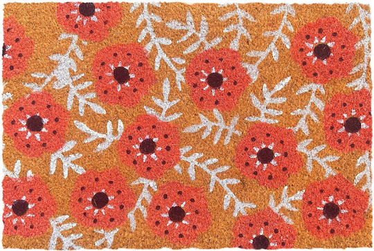 Relaxdays Covoraș de Intrare din Fibră de Cocos cu Bază Antiderapantă Multicolor 60x40 cm