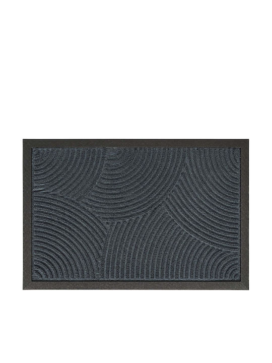 Relaxdays Covoraș de Intrare Negru 60x40 cm cu ...