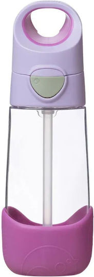 B.Box Kids Tritan Plastic Water Bottle with Straw Purple 450ml