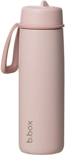 B.Box Stainless Steel Kids Batman Thermos Water Bottle with Pop-Up Spout Pink 690ml