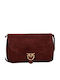 Love Leather Women's Satchel Bag Suede Burgundy