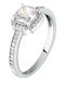 Morellato Single Stone Ring in Silver with Zircon