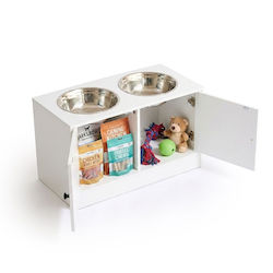 Relaxdays Edelstahlnapf für Hunde 2 l 27,5 x 57,5 x 28,5 cm