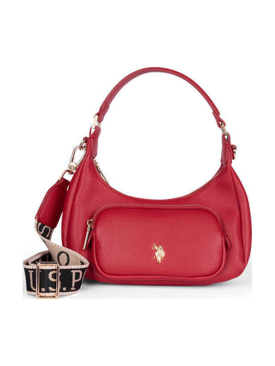 U.S. Polo Assn. Γυναικεία Τσάντα Ώμου Κόκκινη