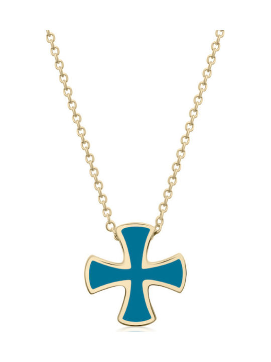 Chrilia 9K Gold Cross with Chain