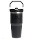 Stanley Iceflo Flip Straw Μπουκάλι Θερμός BPA Free 410ml Black 2.0 με Καλαμάκι