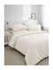 Vesta Home Lamera Spannbettlaken für Doppelbett 160x200+35 cm Ecru
