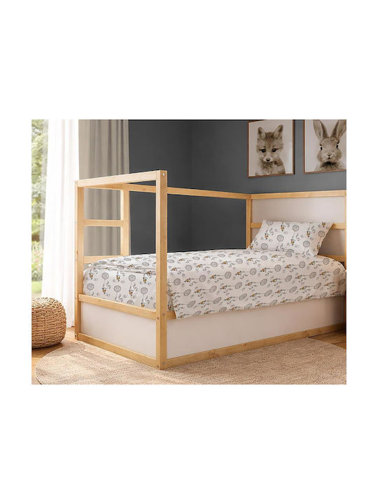 Dimcol Kids Single Duvet Set with Pillowcase Fl...