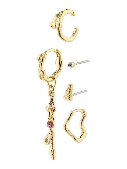 Pilgrim Irene Earrings & Cuff 5-in-1 Set Gold-Plated 692432453 Brass
