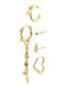 Pilgrim Irene Earrings & Cuff 5-in-1 Set Gold-Plated 692432453 Brass