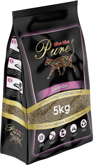 Miau-miau Nisip pentru Pisici cu Miros de Lavandă 5 kg