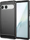 Techsuit Carbon Back Cover aus Silikon Schwarz (Xperia 10)