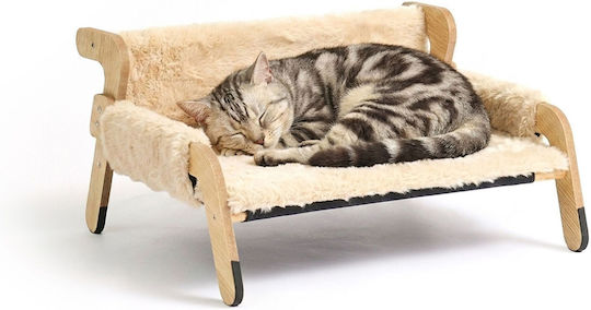 Relaxdays Hanging Cat Bed Wood Beige 28.5 X 53 X 45.5 Cm