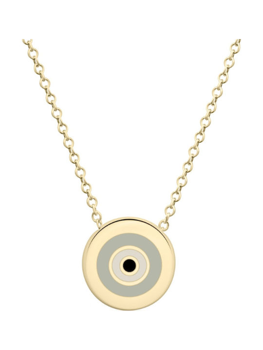 Chrilia 9K Gold Evil Eye Necklace