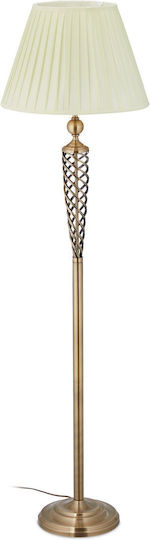 Relaxdays Floor Lamp Vintage Cream Copper 150 X 40 Cm Relaxdays Floor Lamp Vintage Cream Copper 150 X 40 Cm