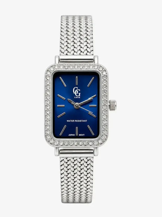 Women's Watch 22mm Battery-Powered with Silver Stainless Steel Bracelet