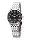 Women's Battery-Powered Watch with Silver Metal Bracelet